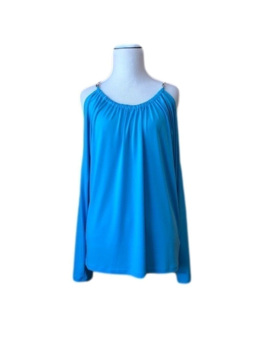 Michael Michael Kors scoop neck cold shoulder chain strap top size large